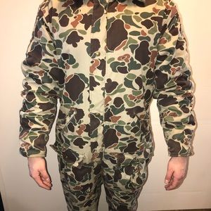 L.L. Bean Full Hunting Jacket & Pants Zip-Up Camo